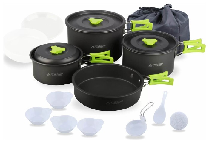 Набор посуды для кемпинга Starcamp Cookware set 3-4 HX-CK07 black