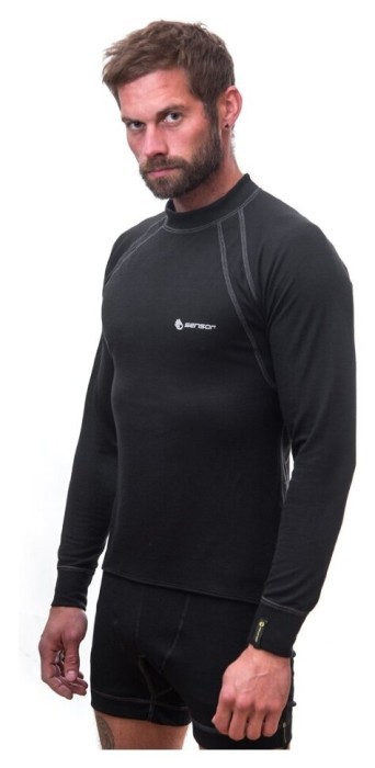 Термофутболка чоловіча Sensor Double Face LS black 24000003, SM11DF-black