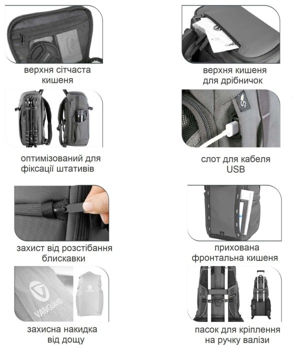 Рюкзак Vanguard VEO Adaptor R48 Gray (VEO Adaptor R48 GY)