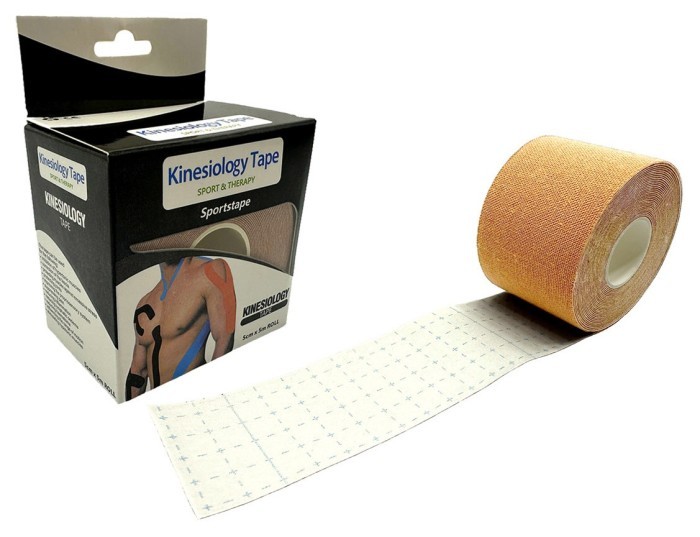 Кинезиологический тейп EasyFit Kinesio бежевый