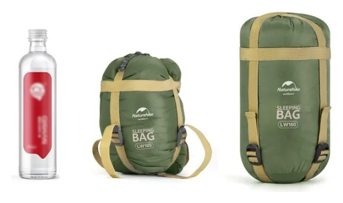 Спальний мішок Naturehike LW180 Mini NH21MSD04, правий, темно-зелений