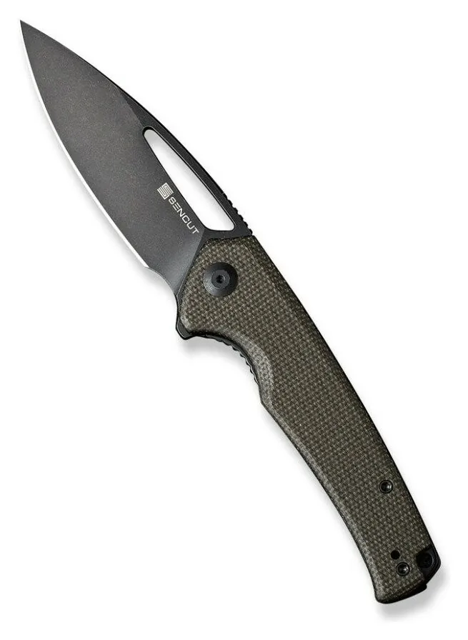 Ніж складаний туристичний Sencut Mims, (8.8 см) 9Cr18MoV / Micarta темно-зелений (FNR_S21013-3)
