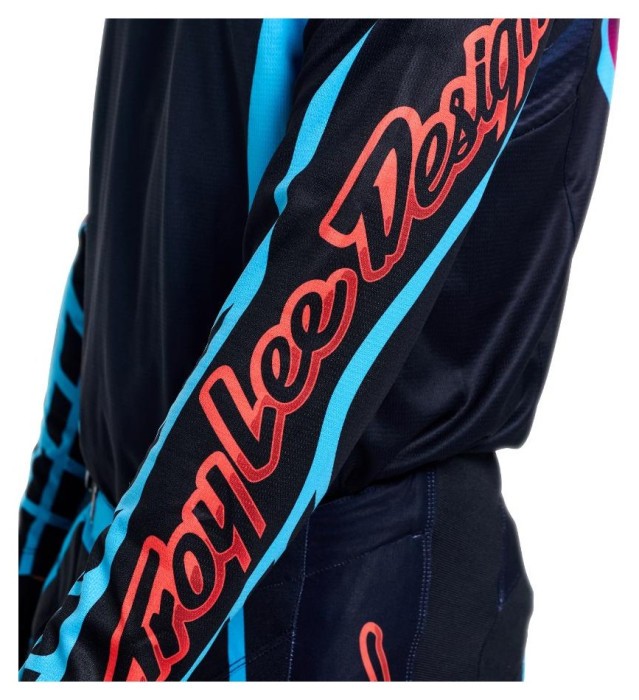 Мото джерсі TLD GP PRO JERSEY; FRAMEWORK [BLACK / CYAN] XXL