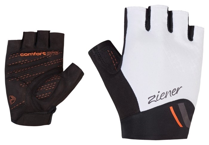 Велоперчатки Ziener Caitilin для жінок white-new orange, укр, укр