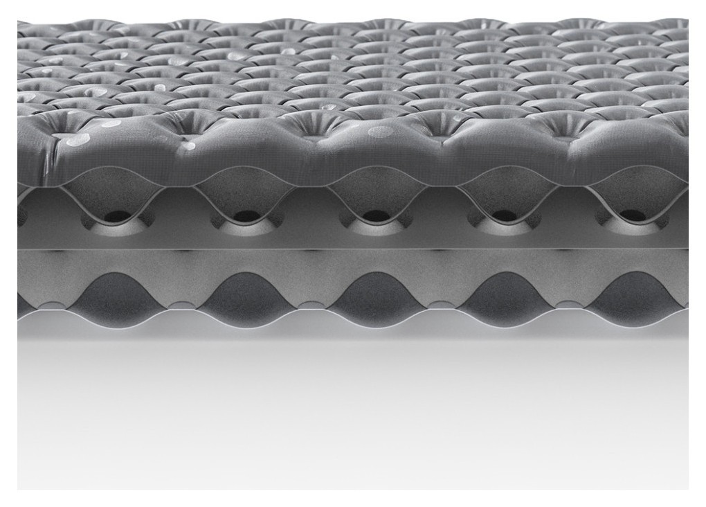 Матрас туристический надувной одноместный Naturehike CNH22DZ018, сверхлегкий, 183х58х7 см, серый, для туризма с мешком для надува.