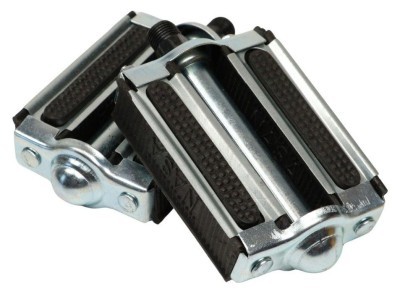 Педалі Сталь + пластик 100*75мм VLT JD-012 срiблястий з чорним насипний 14*1,25 AM (брендоване пакування)