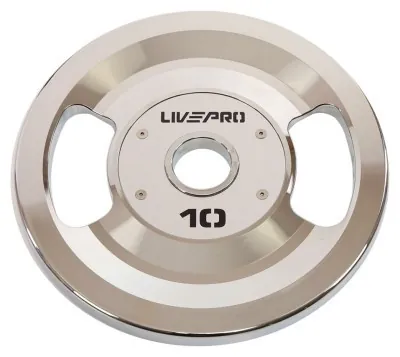 ББлинные диски стальные 2 Handle металлическая втулка LiveUp LP8338-10 ø51мм 10кг серый