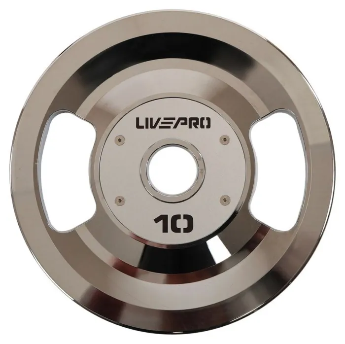 ББлинные диски стальные 2 Handle металлическая втулка LiveUp LP8338-10 ø51мм 10кг серый