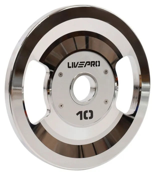 ББлинные диски стальные 2 Handle металлическая втулка LiveUp LP8338-10 ø51мм 10кг серый