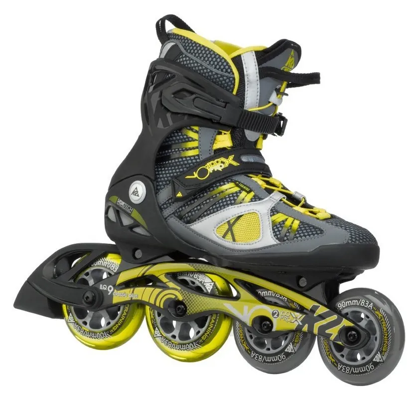 Роликові коньки для дорослих K2 VO2 100 X PRO M 44 (10.5US) 285мм Black/grey/lime (3050007) (285мм)