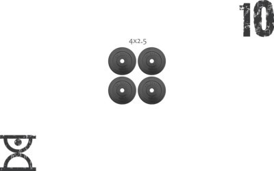 10 кг (4x2.5) дисков, покрытых пластиком (31 мм)