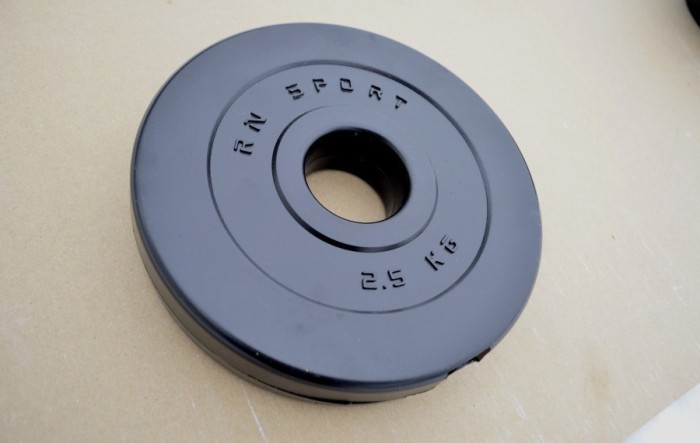 10 кг (4x2.5) дисков, покрытых пластиком (31 мм)