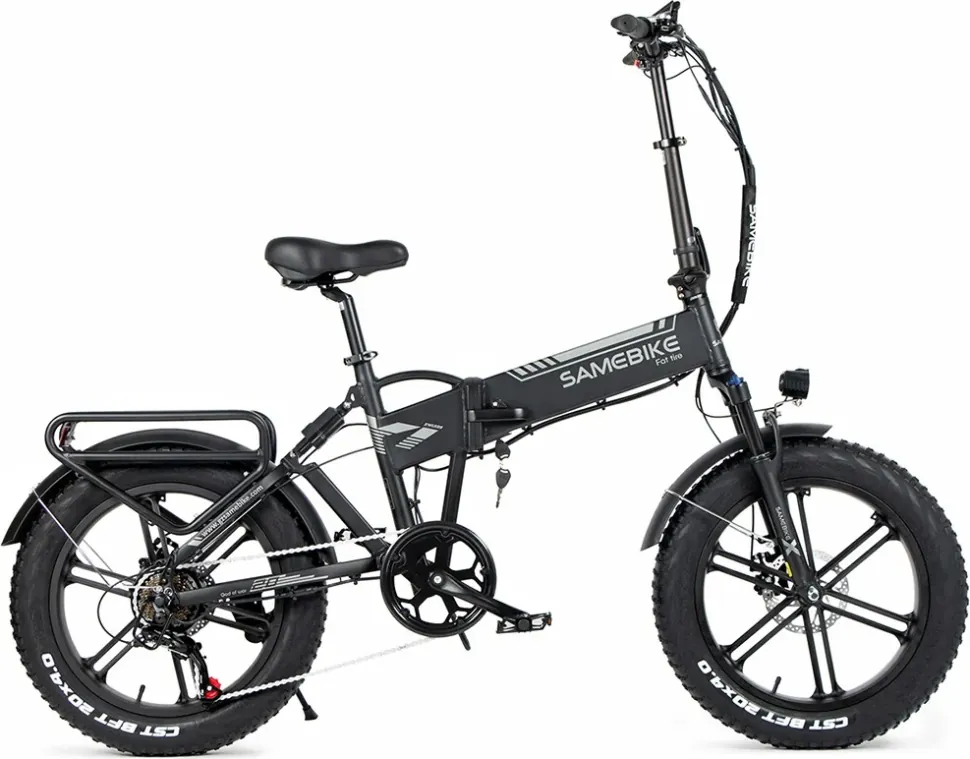 Електровелосипед фетбайк SAMEBIKE XWLX09 (500 Вт; 10 А/год; 48 В), колеса 20х4", з ручкою газу, чорний (ECO_SMB-XWXL09-black)