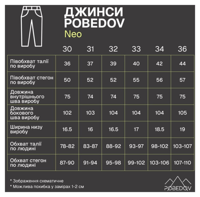 Повседневные мужские джинсы Pobedov черные, Джинсы Pobedov Neo мужские черные