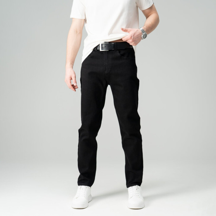 Повседневные мужские джинсы Pobedov черные, Джинсы Pobedov Neo мужские черные