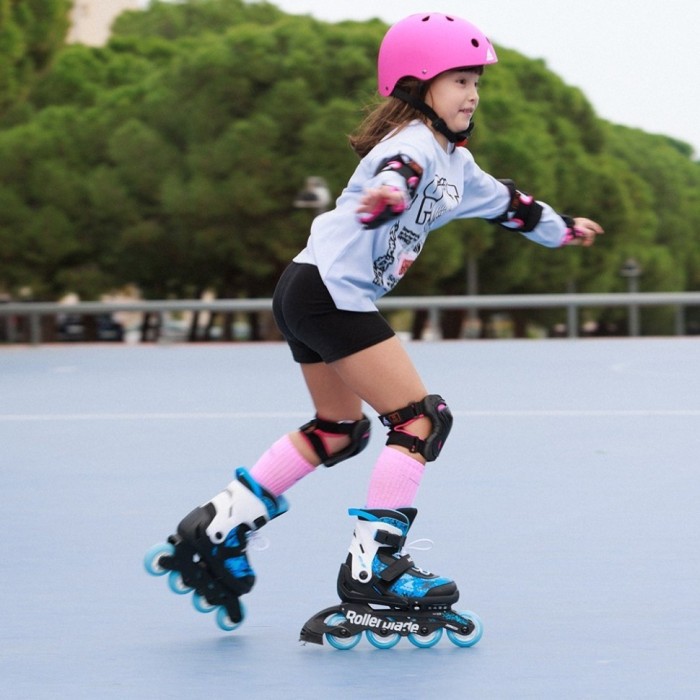 Ролики Rollerblade Microblade SL black-sky blue (тест)