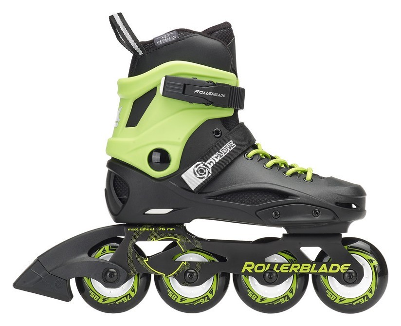 Роликовые коньки детские Rollerblade CYCLONE 31 (200мм) Black/acid green (07847800 9C5)