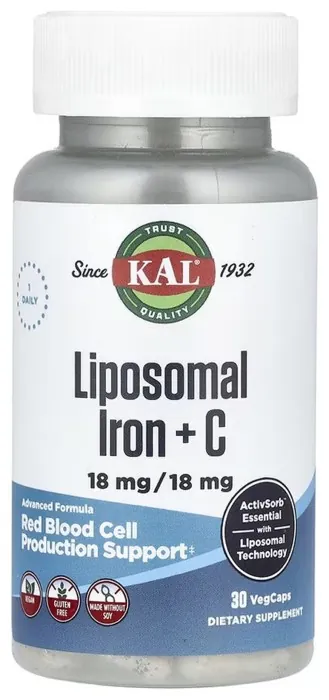 Liposomal Iron 18mg - 30 vcaps