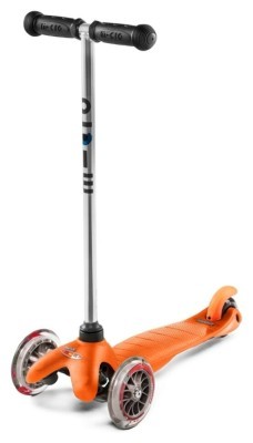 Самокат MICRO серии "Mini Classic" - оранжевый (до 50 kg, 3-х колесный)