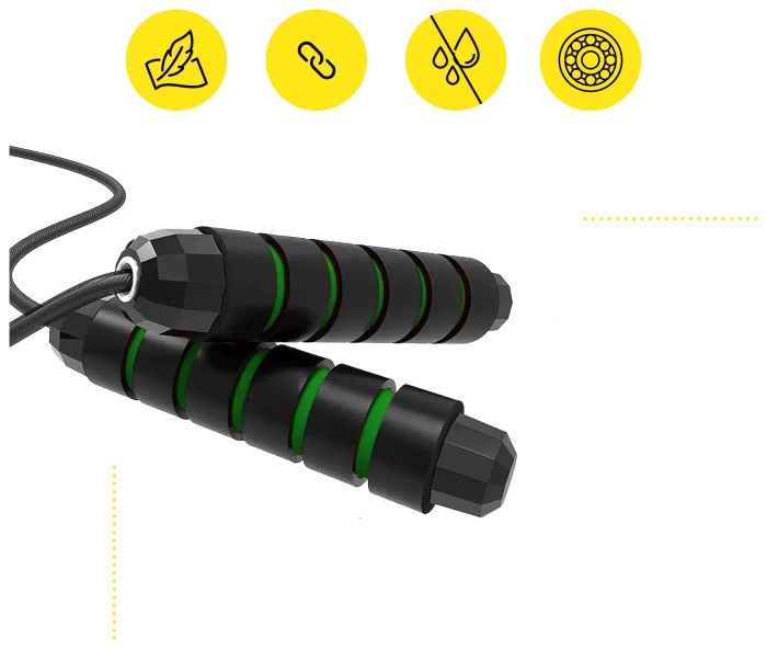 Скакалка скоростная для кроссфита Cornix Speed Rope Classic XR-0148 Black/Green