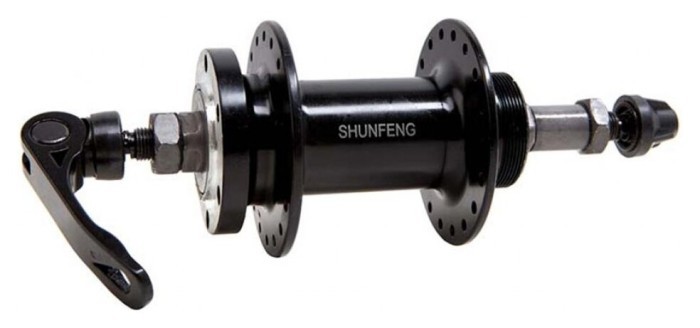 Передня втулка Rou SF-B07 алюмінієва 14Gx36H під диск. гальмо, 2 пром-підшипники 6200 2RS, укр, укр