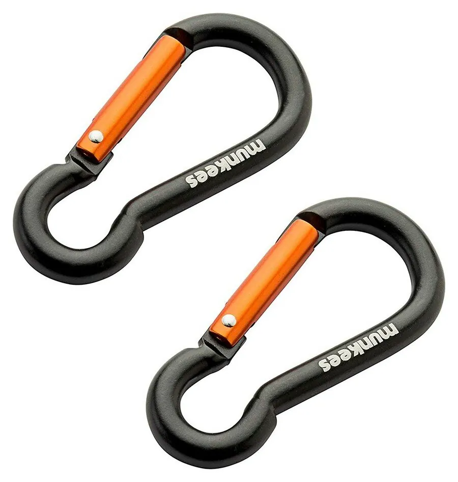 Munkees 3236 карабіни Pear 6 mm x 60 mm 2-Pack black (3236-BK)