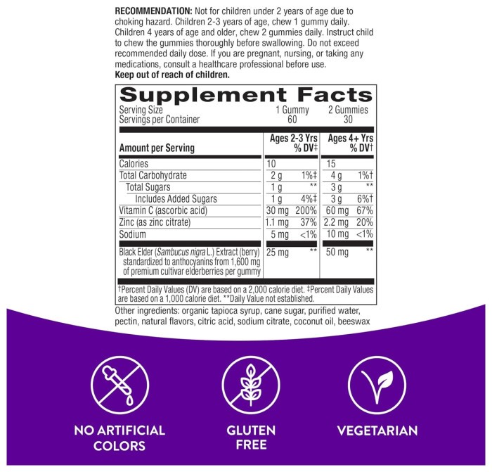 Sambucus Kids Immune Support - 60 gummies