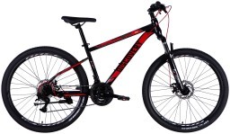 Велосипед ST 27.5" Discovery TREK DD FR рама-16" чорно-червоний 2025 Велосипед ST 27.5" Discovery TREK DD FR рама-16" чорно-червоний 2025