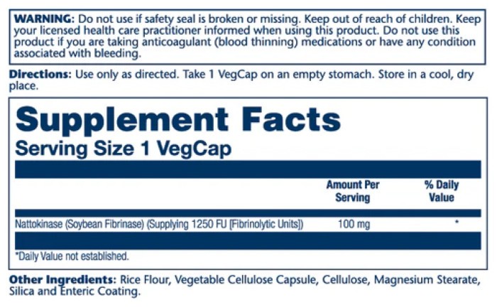 Nattokinase 100mg - 30 vcaps
