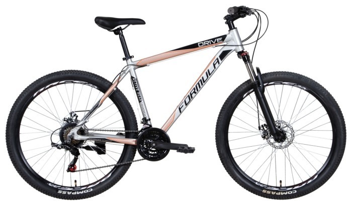 Велосипед AL 29" Formula DRIVE AM DD рама-" 2022 (сіро-чорний з помаранчевим (м)), укр, укр
