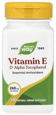 Vitamin E D-Alpha Tocopherol - 100 Softgels