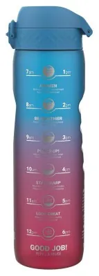 Картофель для воды ION8 1000 мл. BPA Free, Times To Drink, (ЭКО бутылка) BPA Free, Blue & Pink