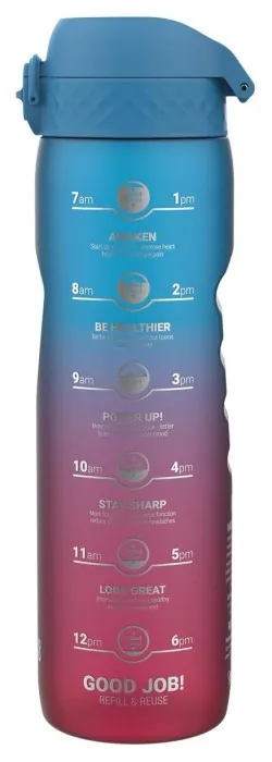 Картофель для воды ION8 1000 мл. BPA Free, Times To Drink, (ЭКО бутылка) BPA Free, Blue & Pink