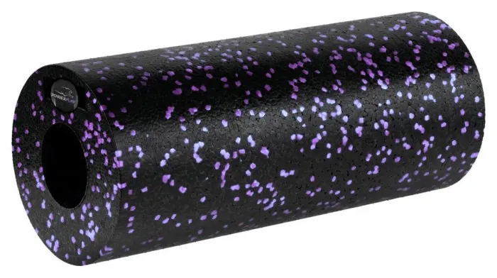Массажний ролик (ролер) гладкий PowerPlay PP-4348 2 in 1 EPP Foam Roller Чорно/Фіолетовий (33x14см.)
