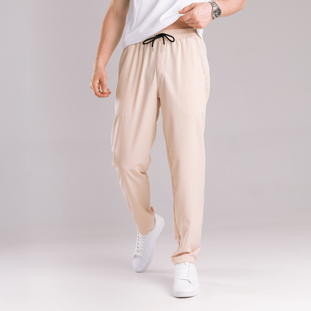 Чоловічі легкі весняні штани вільного крою бежеві Pobedov Aero, укр, укр
