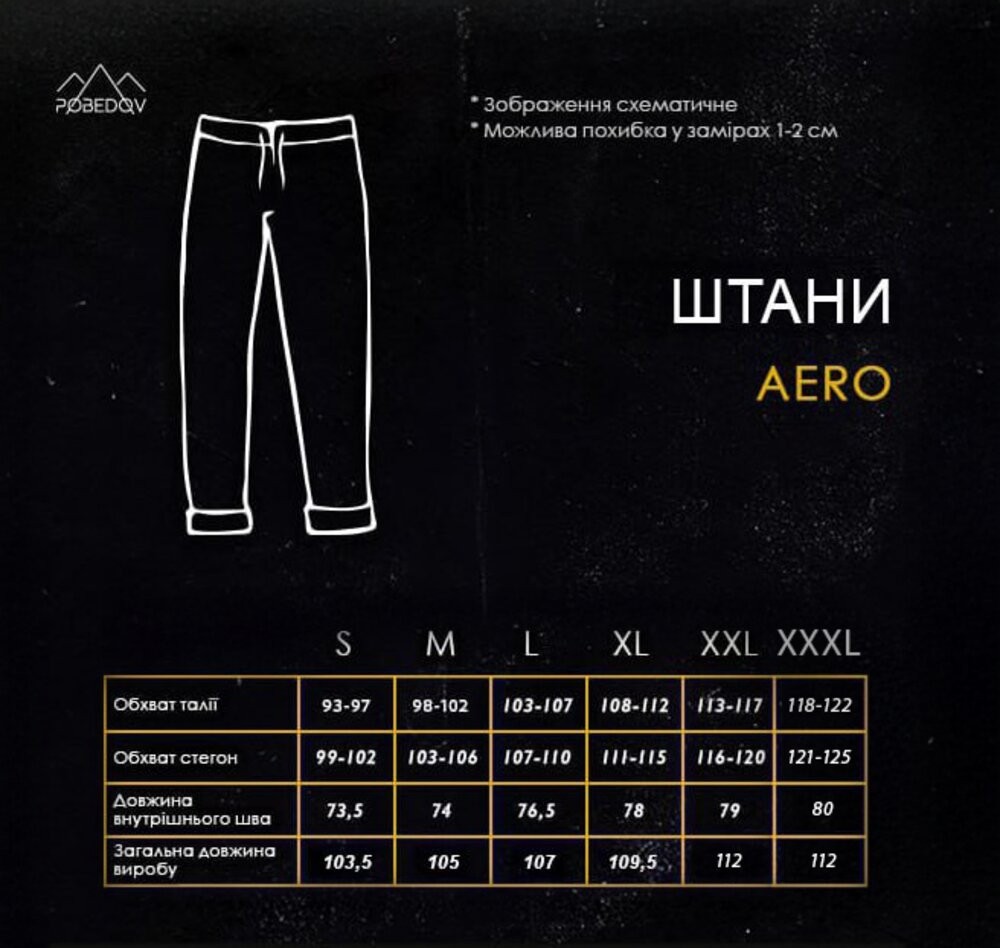 Чоловічі легкі весняні штани вільного крою бежеві Pobedov Aero, укр, укр