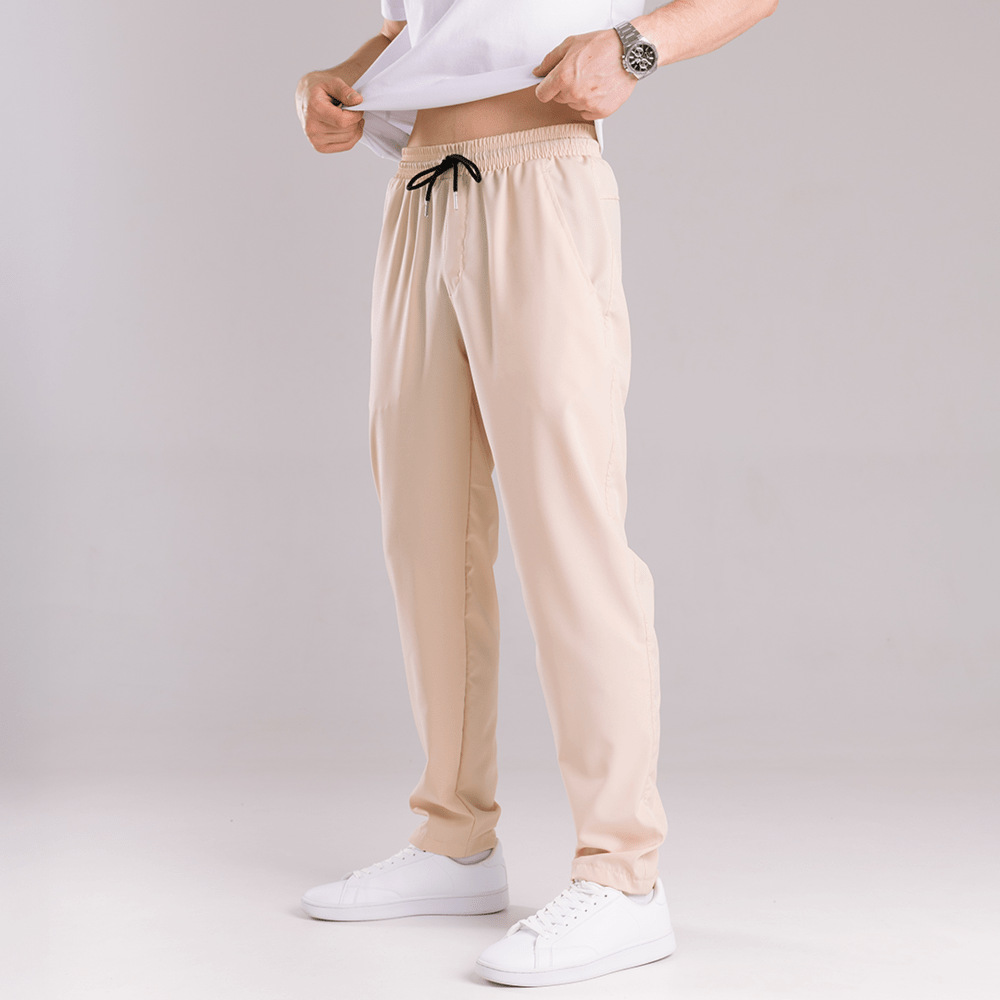 Чоловічі легкі весняні штани вільного крою бежеві Pobedov Aero, укр, укр