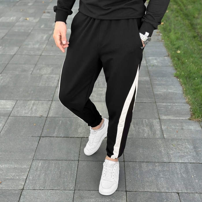 Чоловічі чорні джогери з кишенями Pobedov Shade двоколірні, укр, укр