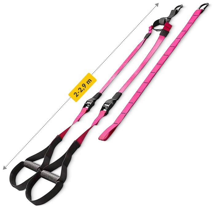 Петлі для функціонального тренінгу 4FIZJO підвісна система Black/Pink (P-5907739314109)