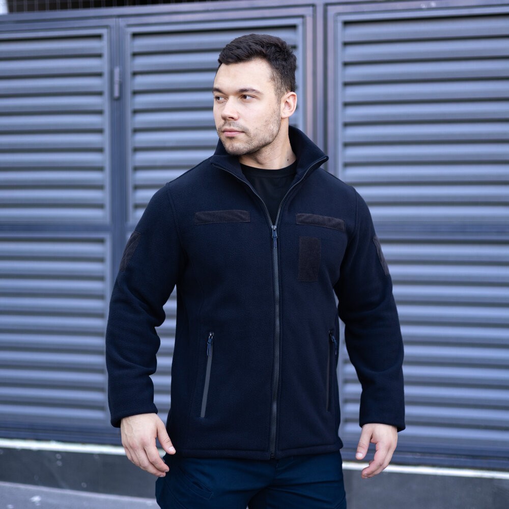 Толстовка флісова Pobedov Voin з липучками Темно-синій M BLto2 541Mdb, укр, укр