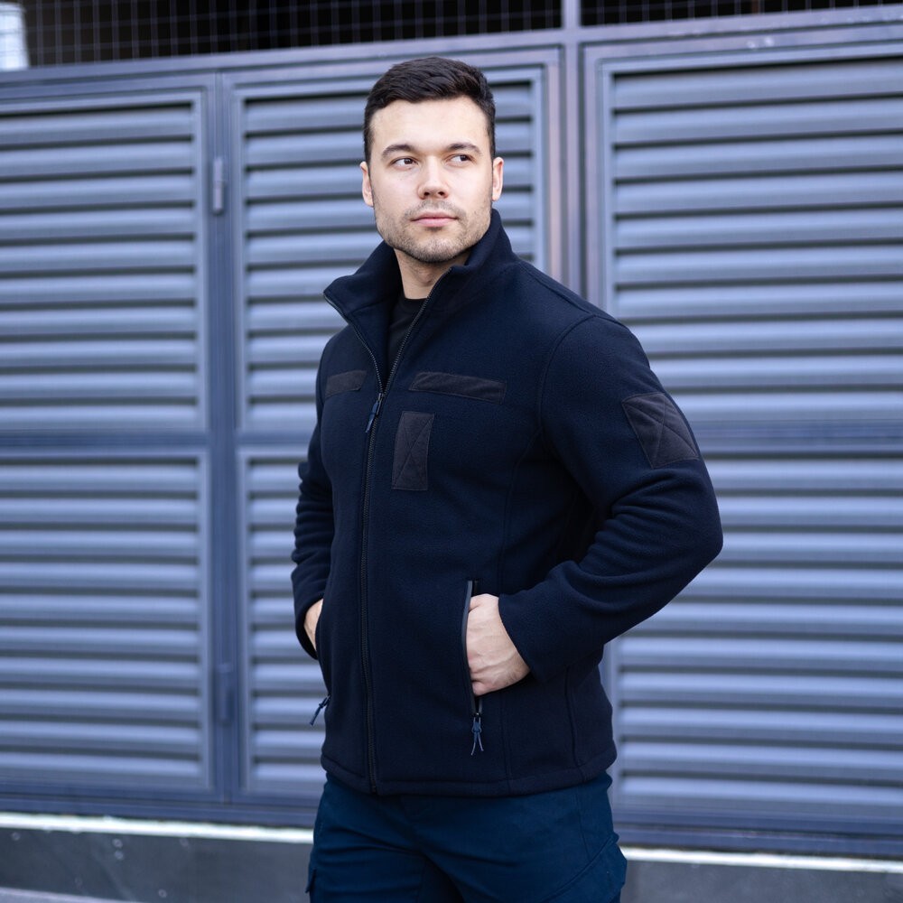 Толстовка флісова Pobedov Voin з липучками Темно-синій M BLto2 541Mdb, укр, укр