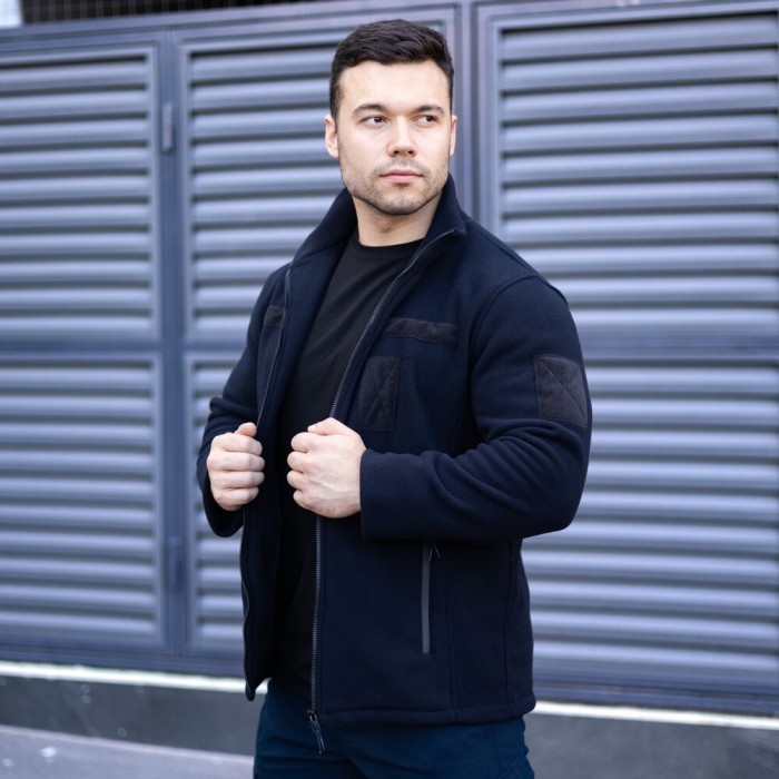 Толстовка флісова Pobedov Voin з липучками Темно-синій M BLto2 541Mdb, укр, укр