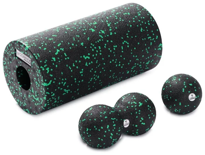 Масажний набір Cornix (Ball 8 см, Duoball 8 х 16 см та Foam Roller 30 х 15 см) XR-0079