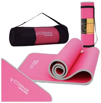 Коврик спортивный Cornix NBR 183 x 61 x 1 cм для йоги и фитнеса XR-0095 Pink/Grey