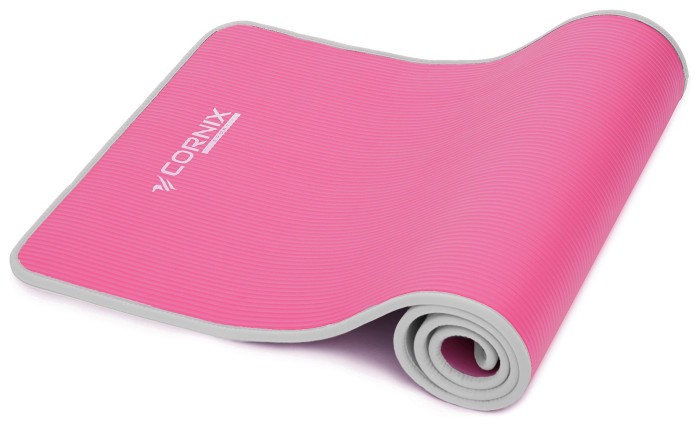 Коврик спортивный Cornix NBR 183 x 61 x 1 cм для йоги и фитнеса XR-0095 Pink/Grey