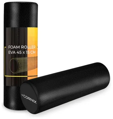 Масажний ролик Cornix EVA+ 45 x 15 см (валик, роллер) XR-0305 Black