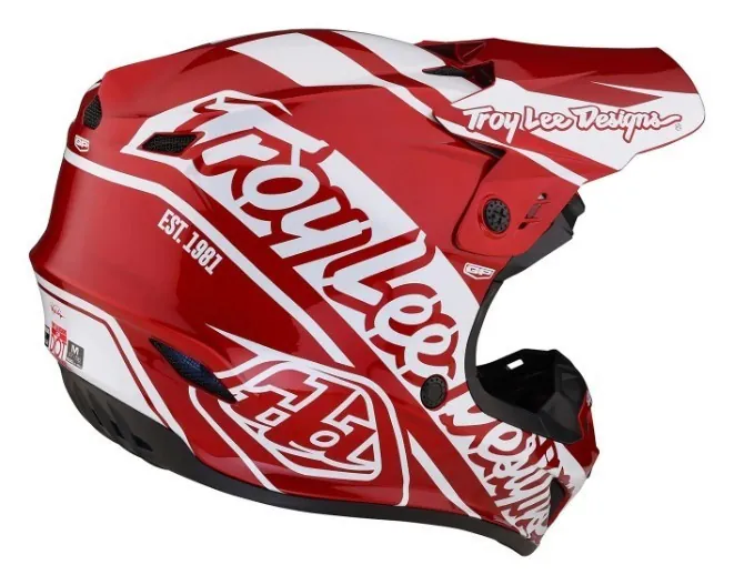 Мотошолом TLD GP HELMET SLICE [RED/ WHITE] XL