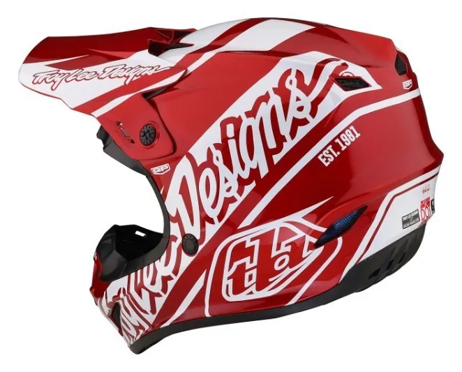 Мотошолом TLD GP HELMET SLICE [RED/ WHITE] XL