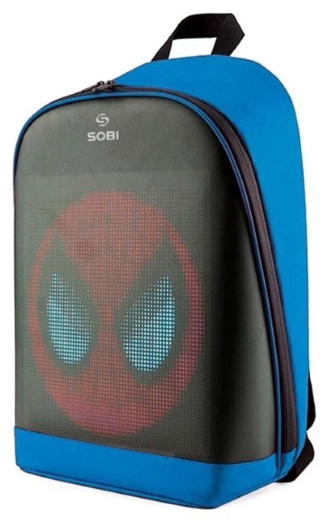 Рюкзак Sobi Pixel Plus SB9707 Blue із LED екраном, укр