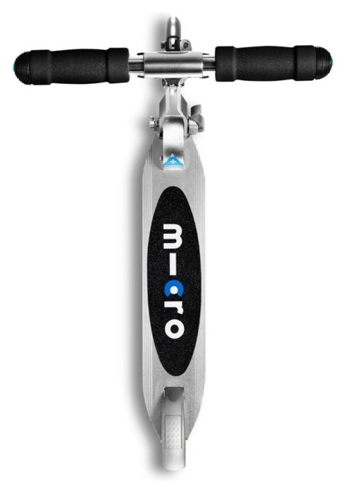 Самокат MICRO серии Sprite LED - Матовый серебристый самокат MICRO серии Sprite LED